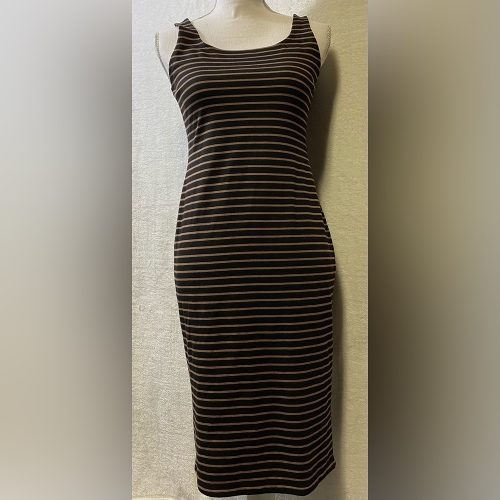 Popular Basics striped tank Bodycon dress women’s size L